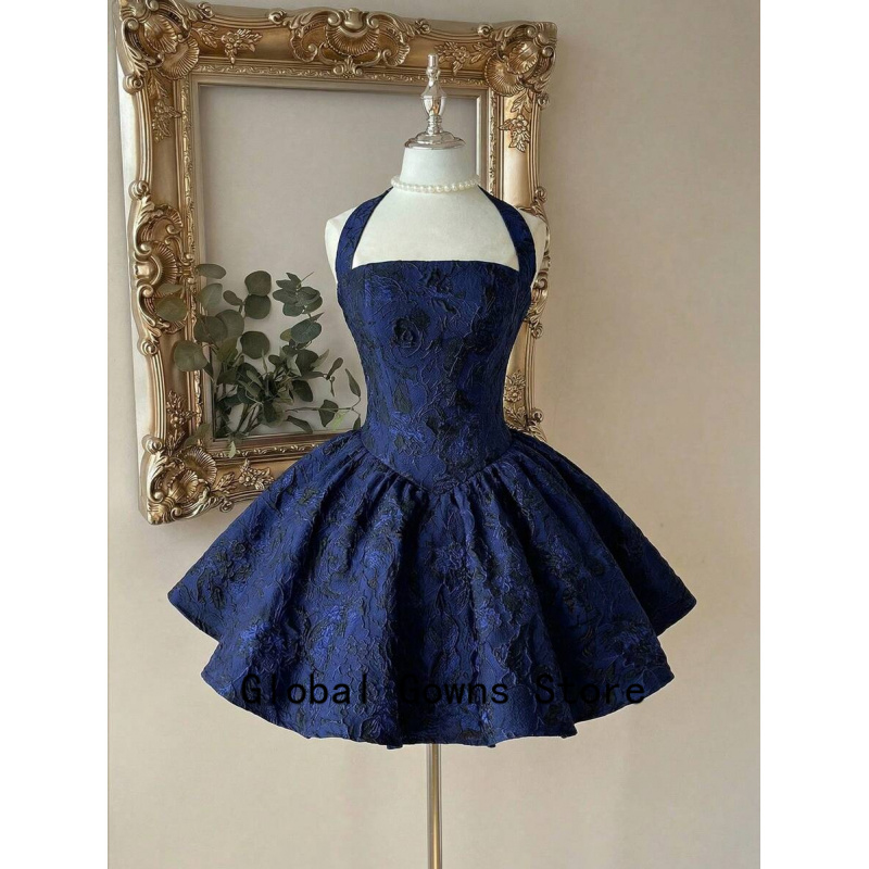 Vintage Fashion Hong Kong - Vestido de baile vintage azul royal,