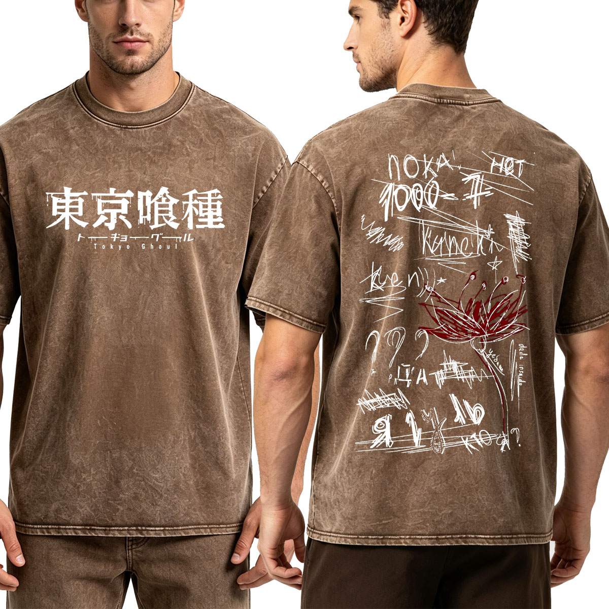 Vintage Ken Fashion - Camiseta Vintage Lavada Anime Tokyo Ghoul