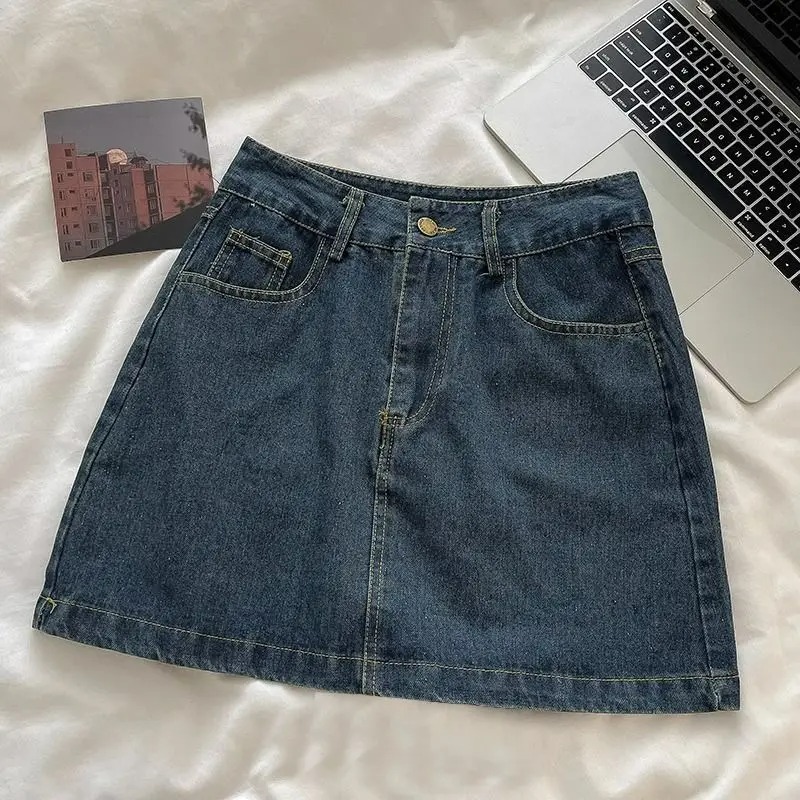 Vintage Fashion Y2K - Conjunto de Saia Jeans Y2K: Jaqueta