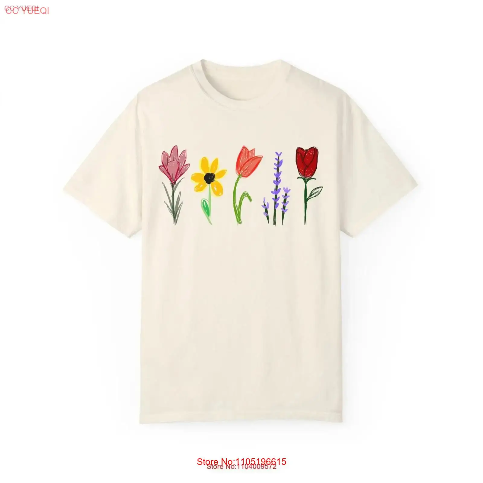 Vintage Fashion Drawings - Floral doodle t camisa bonito desenho