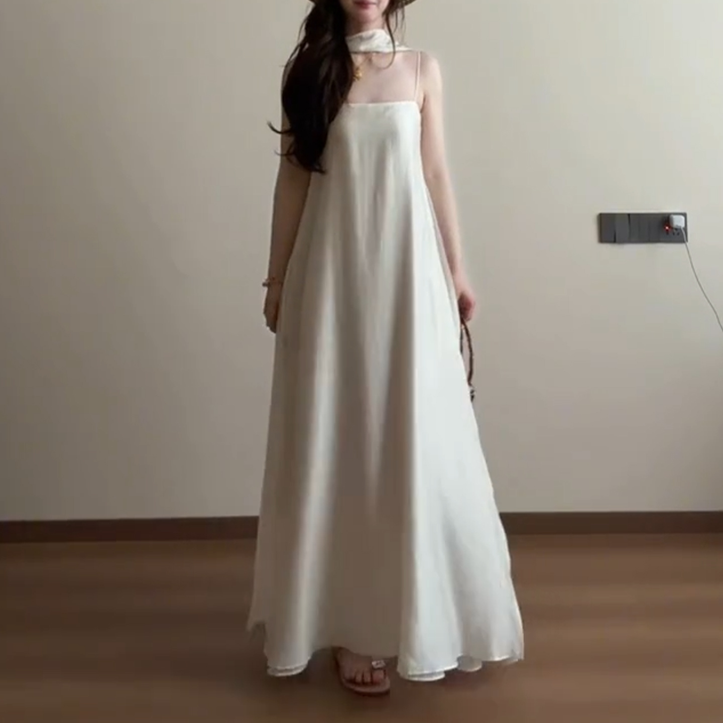 Vintage Fashion Tiktok - Novo Vestido Maxi Branco Vintage de
