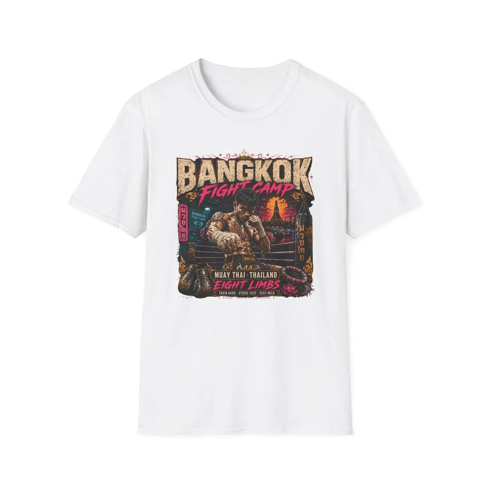 Vintage Fashion Bangkok - Camiseta Muay Thai Bangkok Fight Camp,