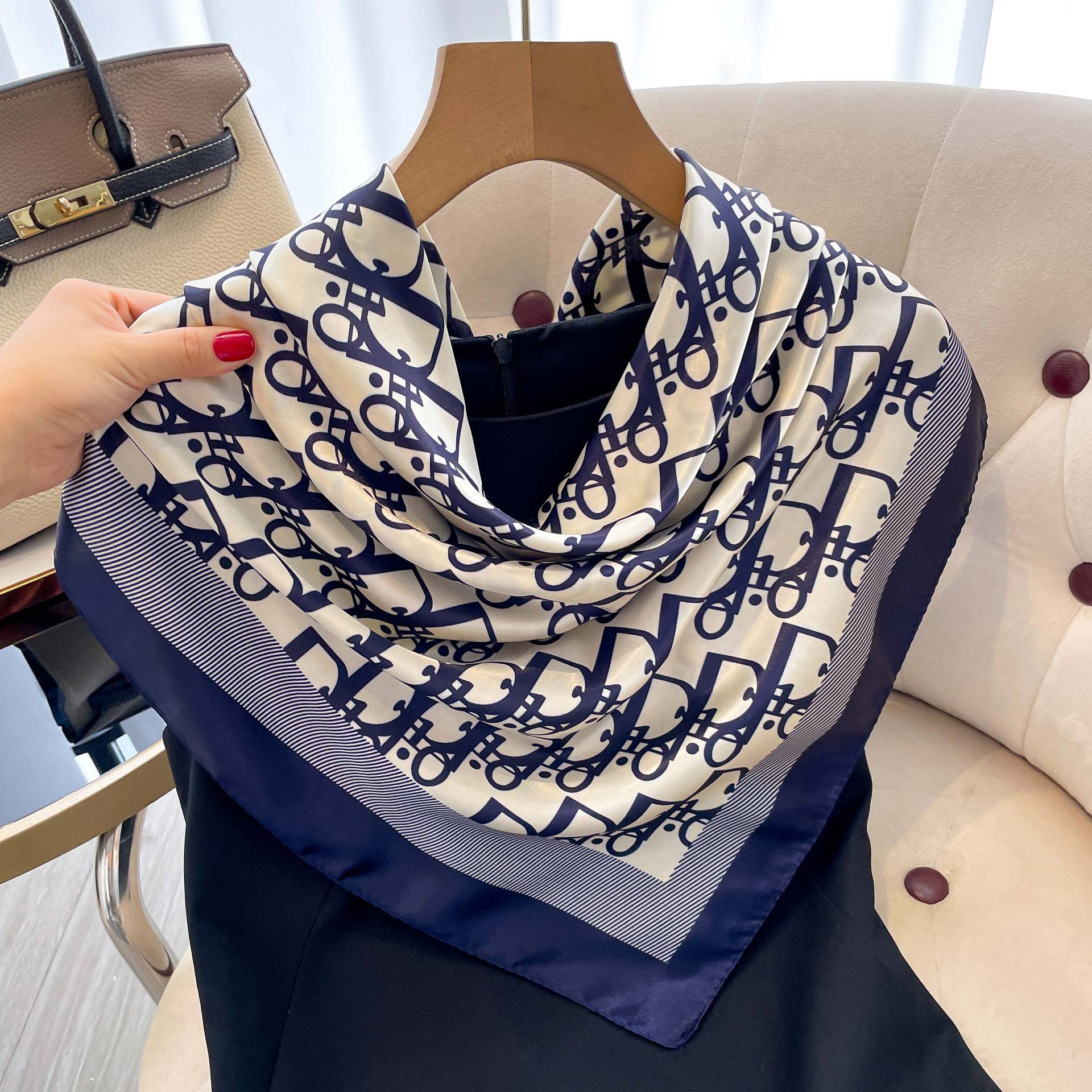 Vintage Fashion Shop - 1 pçs 90cm lenço de seda