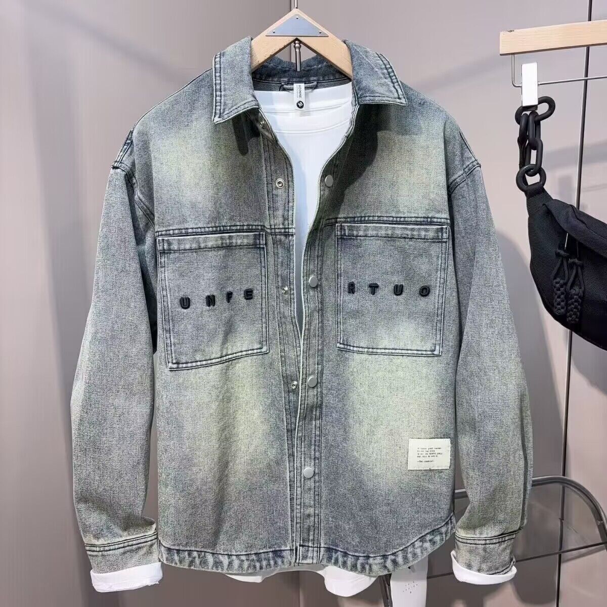 Vintage Fashion Hong Kong - Vintage limpo ajuste primavera outono cowboy
