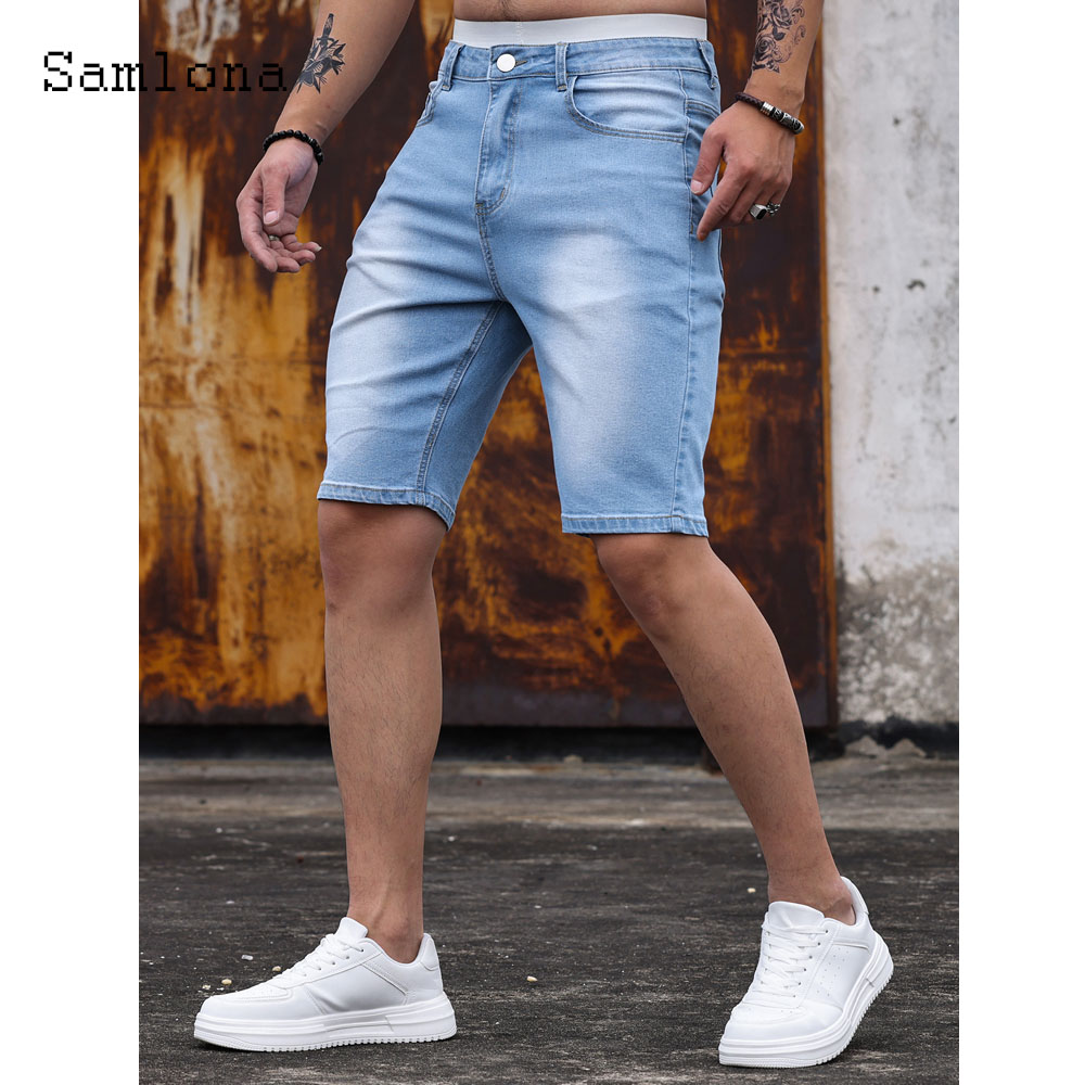 Shorts jeans retalhados mascul - Vintage Fashion Shop avaliação e preço