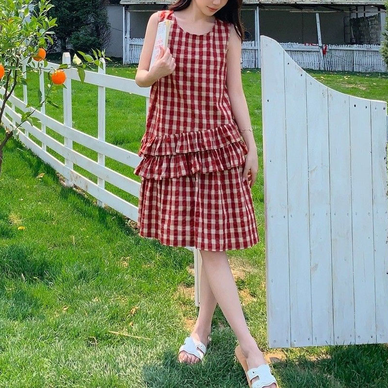 Moda babados retalhos vestidos - Vintage Fashion Hong Kong avaliação e preço