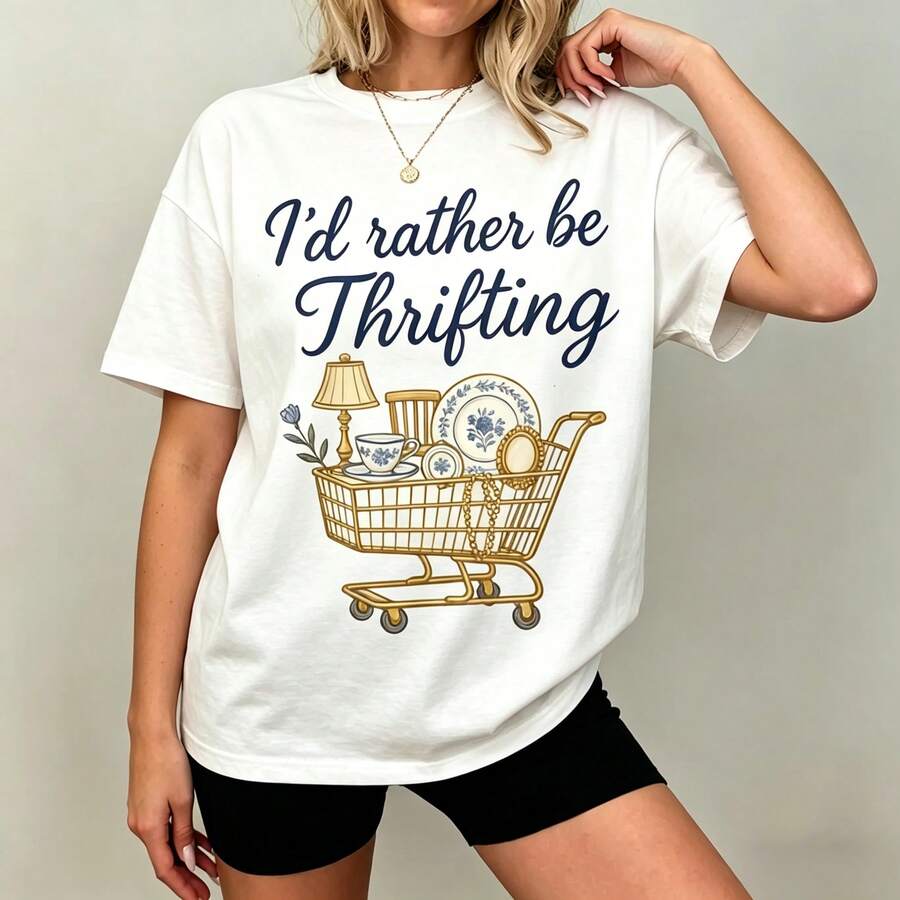 Camiseta Gráfica 100% Algodão  - Thrift Vintage Fashion Usa avaliação e preço