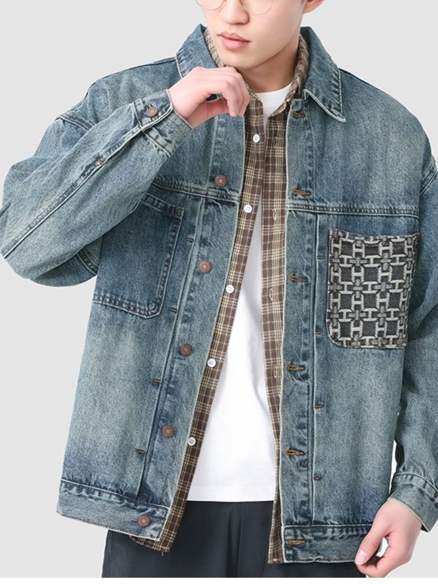 Vintage bordado bolso denim ja - Vintage Fashion Hong Kong avaliação e preço