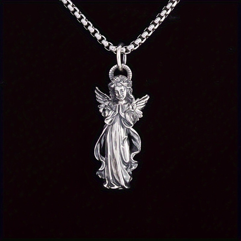 Colar amuleto de anjo da guard - Vintage Fashion Meaning avaliação e preço