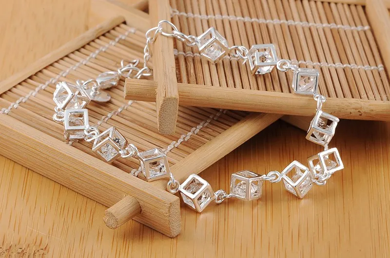 Pulseiras de corrente em prata - Vintage Fashion Center avaliação e preço