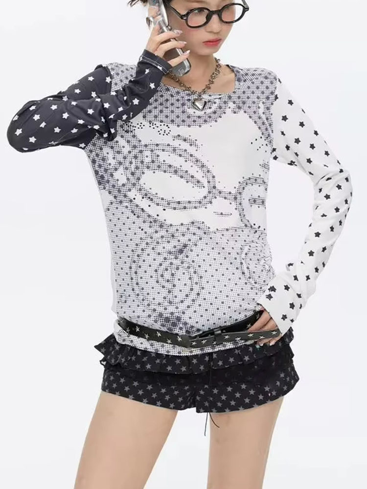 Camisetas de Manga Longa Estil - Vintage Fashion Y2K avaliação e preço